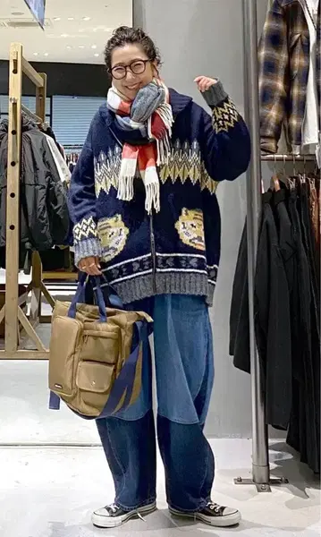 niko and - 니코앤드 애니멀 무늬 니트 가디건