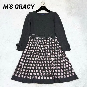 [ 컨디션 최상 ] 엠즈 그레이시 원피스 허리 리본 꽃무늬 원피스 40