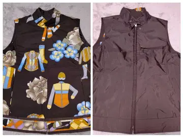 LEONARD SPORT 리버서블 베스트 올 패턴 다크 브라운 42