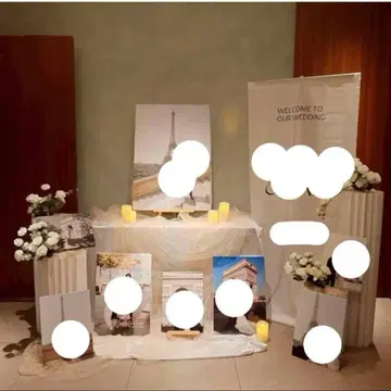 웰컴 스페이스 세트 결혼식 조화 스탠드 장식 천 웰컴 보드