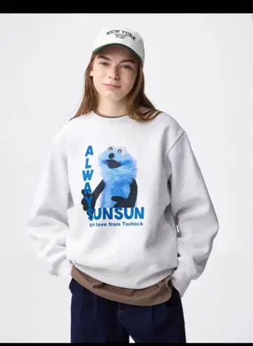 ALWAYS SUNSUN 캐릭터 맨투맨 스