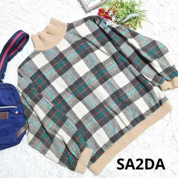 [ SA2DA ] 트레이닝복 ( L 상당 ) 캐러멜/체크