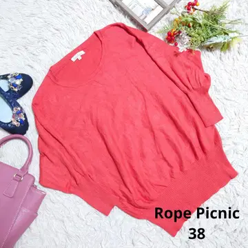 Rope Picnic 니트 ( M ) 주홍색/돌먼 슬리브/8분 소매