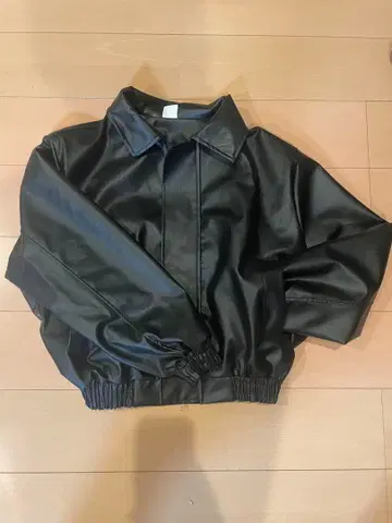 짧은 기장 가죽 자켓 더블 지퍼 블루종 합성 피혁