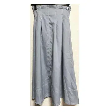 토코 클로젯 스티치 린넨 느낌 폴리에스테르 턱 플레어 스커트