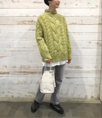 프레임워크 FRAMeWORK 로우 게이지 케이블 보틀 풀오버 F