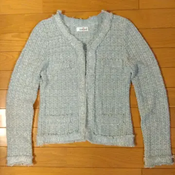 2 갤러리 비스콘티 스카이블루 노카라 자켓