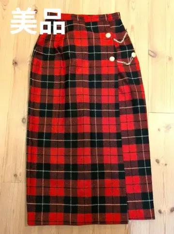 MASONGREY 골드 버튼 타이트 스커트