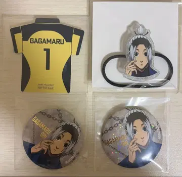 블루 록 아가마루 긴 에고전 홀로그램 금박 캔뱃지 페이스 머리끈 특전