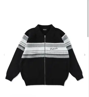 wind and sea 지퍼 스웨터 지퍼 니트 블랙 25aw