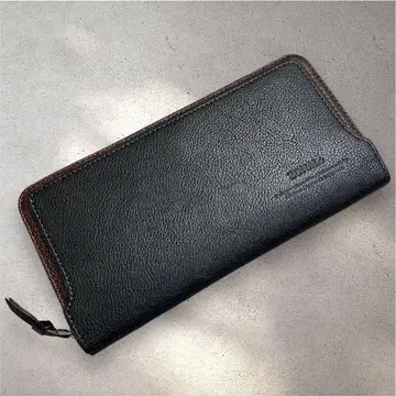 [미사용 새상품] ZONALe 스마트 디자인 가죽 장지갑 블랙/브라운