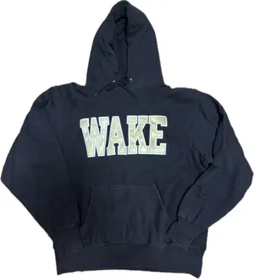 [ 90s ] WAKE 프린트 블랙 후드티 L