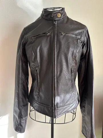 가죽 라이더 자켓 다크 브라운