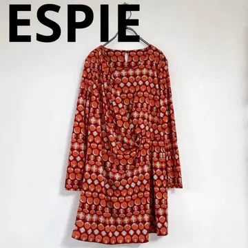 [ ESPIE ] 에스피에(38) 긴팔 튜닉 올 패턴 화려한 라운드넥