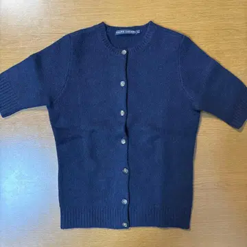 새상품급 랄프 로렌 L 네이비 반팔 니트