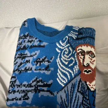 고흐 아트 디자인 니트 스웨터