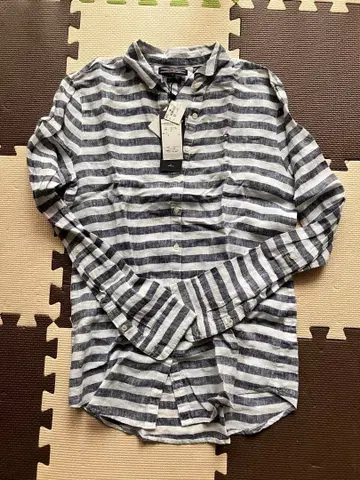 Tommy Hilfiger 보더 린넨 긴팔 셔츠 M