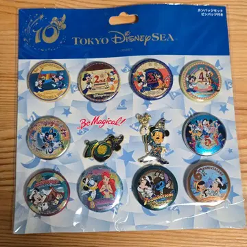 도쿄 디즈니 씨 10주년 캔 배지 세트