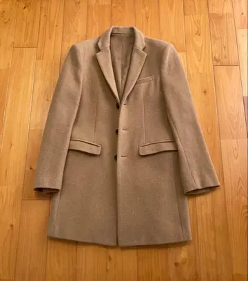 STUDIOUS 베이지 울 체스터 코트 M 카멜