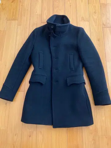 THREE BLIND MICE 스탠드 카라 헤비 멜톤 코트 신살레이트