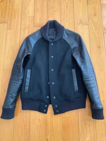 리튬옴므 LITHIUM HOMME 바시티 자켓 블랙 신살레이트 42