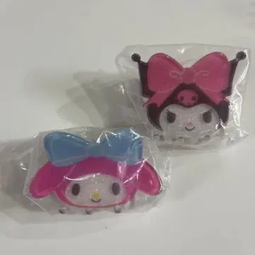 산리오 헤어 클립 가챠가챠 마이멜로디 쿠로미