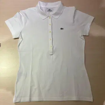 France LACOSTE F4811 화이트 피케 셔츠 사이즈 40