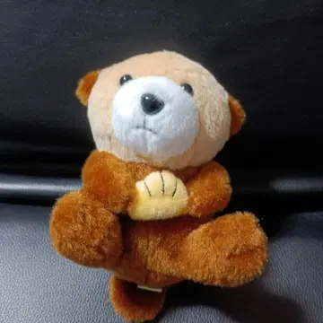 새상품 브라운 랏코 봉제 인형 키체인 포함