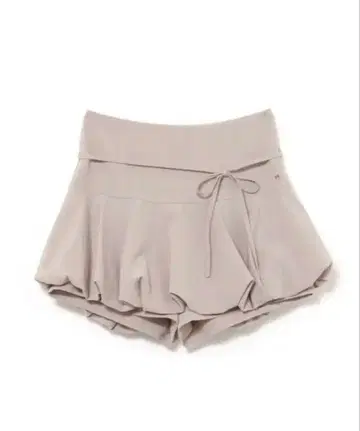 안도마리 리본 포함 벌룬 스커트 베이지