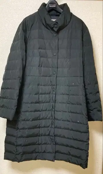 픽시 하트 스와로브스키 장식 블랙 롱 코트(3L)