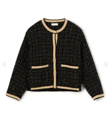니트 콤비 트위드 크루넥 자켓 투모로우랜드 보르지