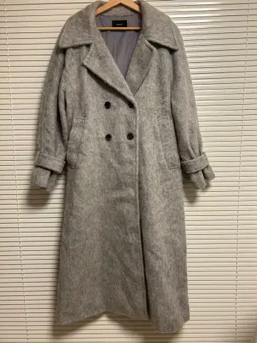 EMODA 맥시 더블 코트 프리 사이즈 그레이