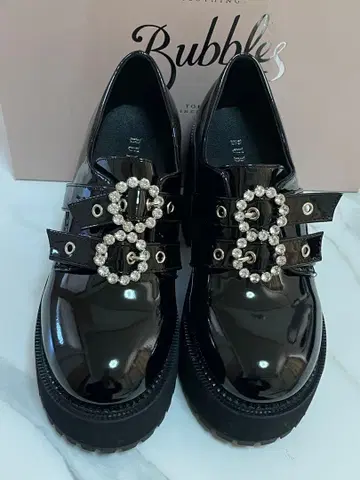 BUBBLES 더블 버클 슈즈 36힐 9.5cm