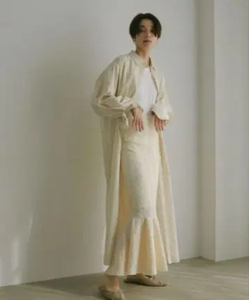 ETRE TOKYO 니트 플레어 롱 스커트