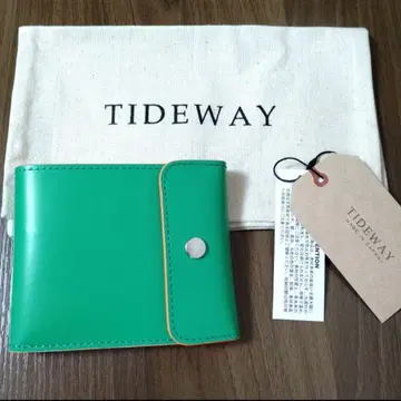 TIDEWAY 타이드웨이 접이식 지갑 소가죽 GREEN 새상품