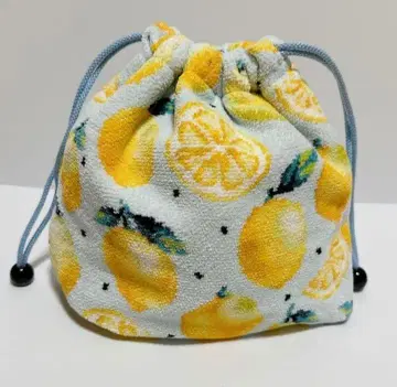 페이러 레몬 도트 밴드 포함 복조리 파우치 L 사이즈