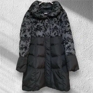 내추럴 베이직 다운 코트 L 플로키 꽃무늬 새상품급