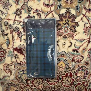 패밀리어 familiar 슈파트 S 사이즈 에코백 파랑 체크 새상품