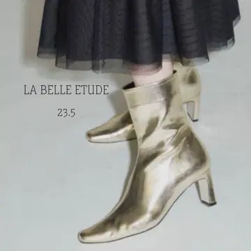 라벨에튀드 LABELLEETUDE 골드 부츠 23.5 모드