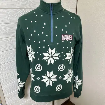 MARVEL 어벤져스 하프 지퍼 스웨터