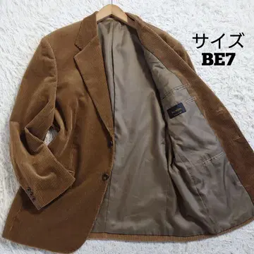 빅 사이즈 테일러드 자켓 굵은 폭 코듀로이 카멜 BE7