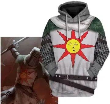 XL 사이즈 태양 기사 후드티 소랄 파카 다크 소울