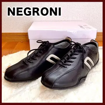 새상품급 NEGRONI 네그로니 24.5 가죽 드라이빙 신발 블랙