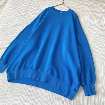 FRAMeWORK 프레임워크 컬러 맨투맨 블루 루즈핏