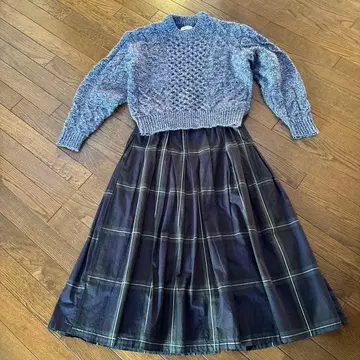 BEAMS BOY / 아란 크루넥 니트 스웨터