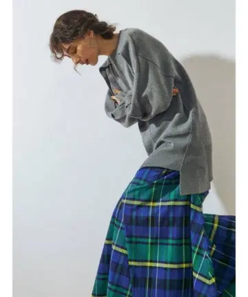 [ UN3D. ] 언쓰리 체크 개더 스커트