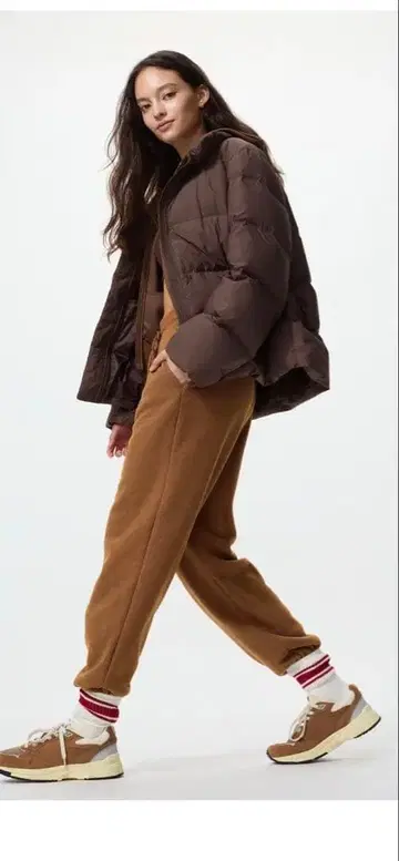 유니클로 플리스 이지 팬츠 긴 길이 M 사이즈