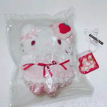 산리오 헬로키티 딸기 휘핑 케이크 마스코트 백참