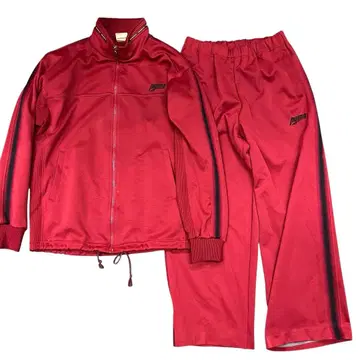 PUMA 저리 80's 상하의 빈티지 푸마 저리 상하의 빨간색