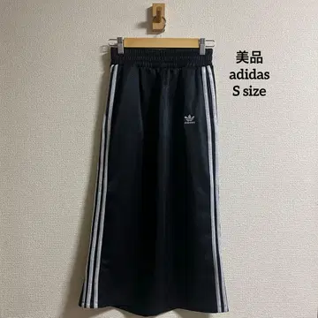 [ 새상품급 ] adidas 3 라인 블랙 롱 스커트 S